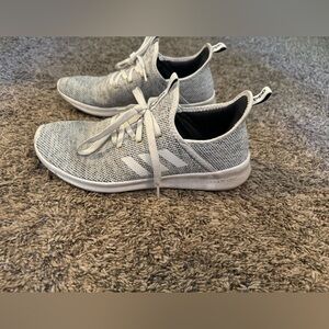 Women’s Adidas Running shoe. Gray and white, size 9